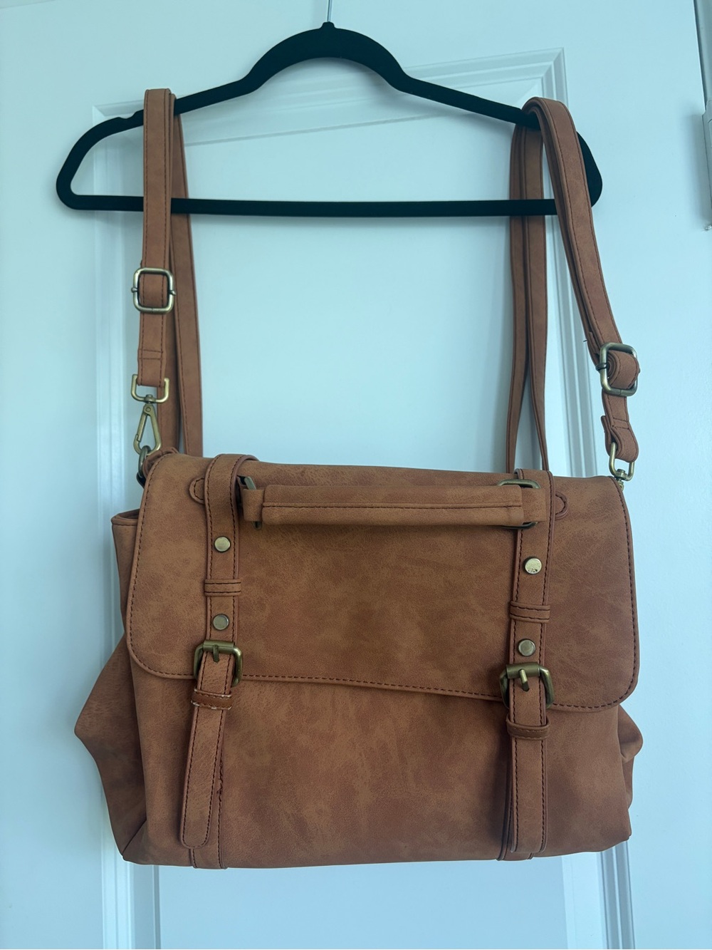 Classic Tan Women's Backpack Satchel - Versatile Everyday Bag